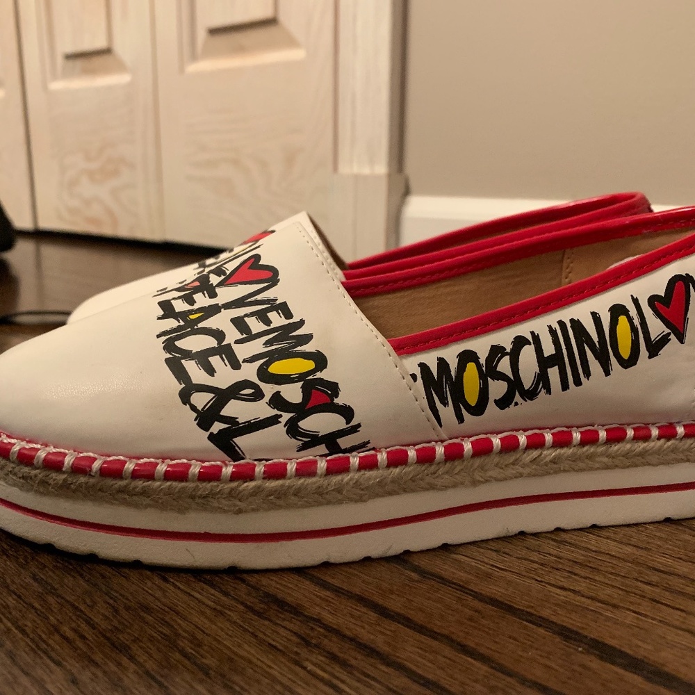 Moschino Leather Slip On Shoes